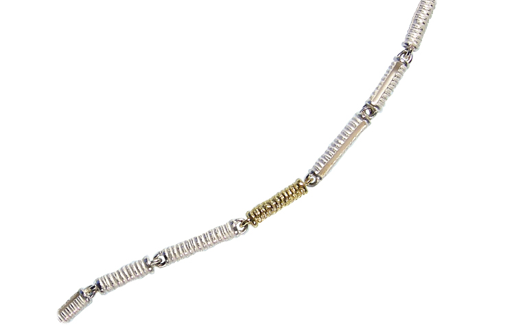 14267-Armband, Silber 925, Gold 750