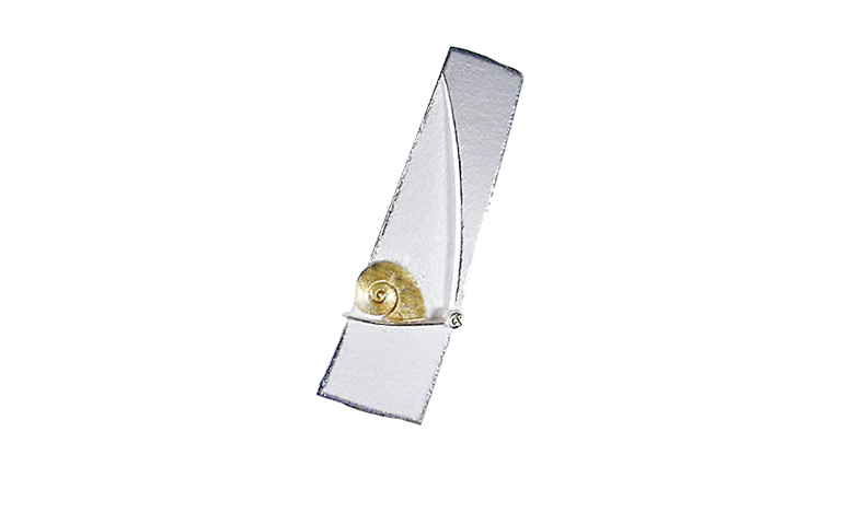 10336-Brosche, Silber 925 mit 750 Gold