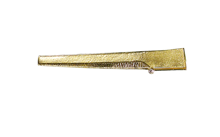 08020-Krawattenklammer, 750 Gold mit Brillant