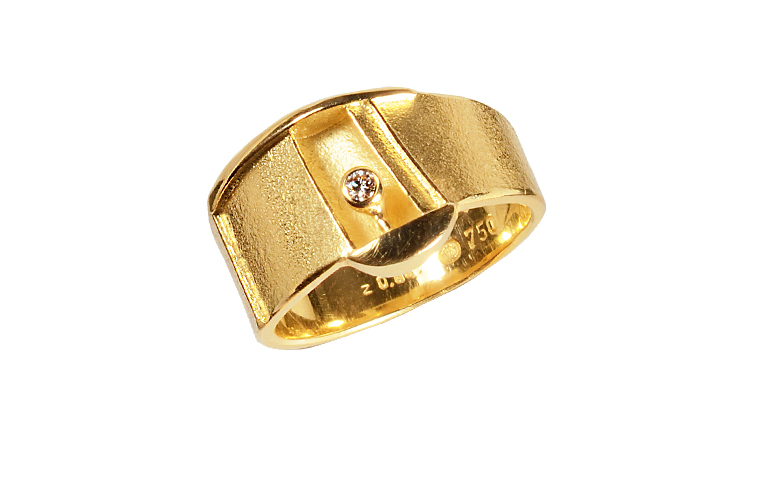 02030-Ring, Gold 750 mit Brillant