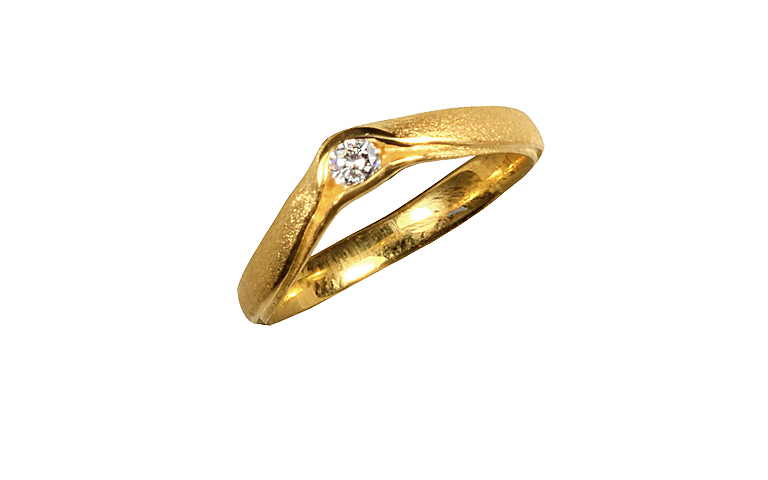 02751-Ring, Gold 750 mit Brillant