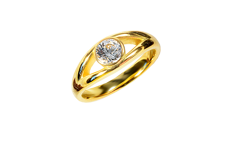 03175-Ring, Gold 750 mit Brillant