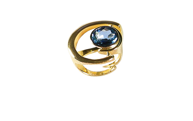 05152-Ring, Gold 750 mit Aquamarin