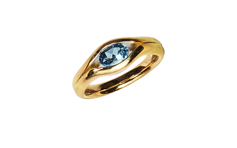 05263-Ring, Gold 750 mit Türkis