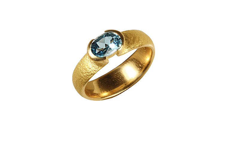 05264-Ring, Gold 750 mit Türkis