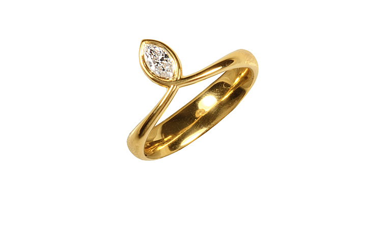 05265-Ring, Gold 750 mit Brillant