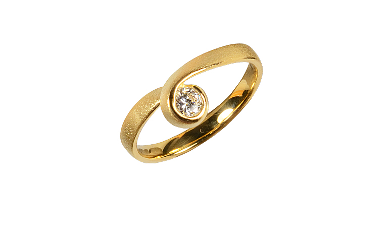 05271-Ring, Gold 750 mit Brillant