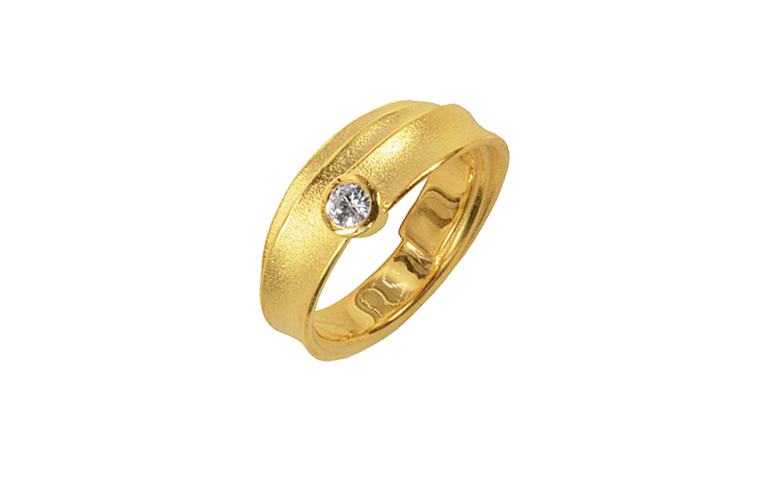 05283-Ring, Gold 750 mit Brillant