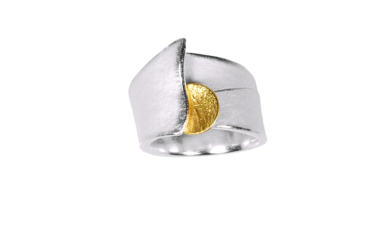 12621-Ring, Silber 925 mit Gold 750