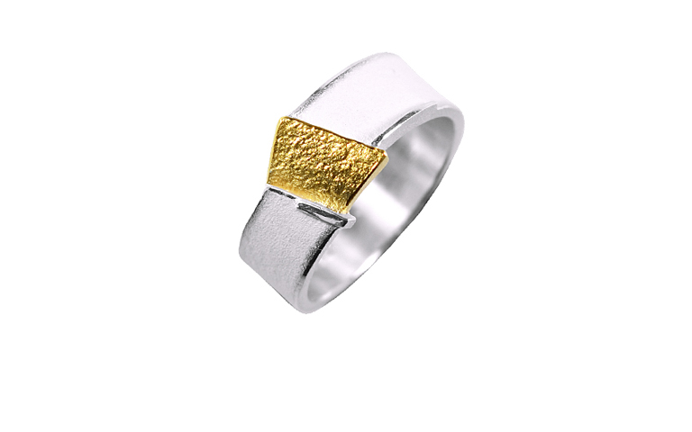 12677-Ring, Silber 925 mit Gold 750