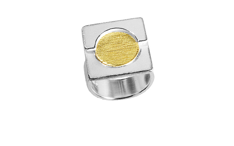 12867-Ring, Silber 925 mit Gold 750