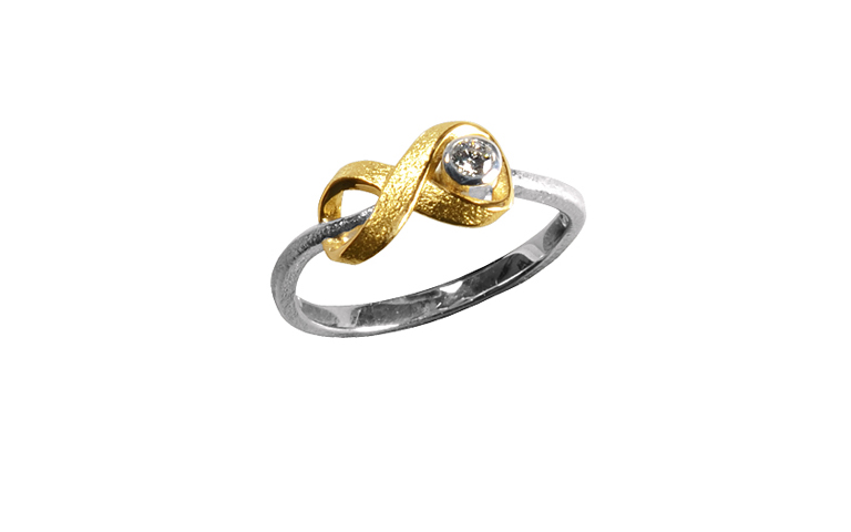 45272-Ring, Gold 750 mit Brillant
