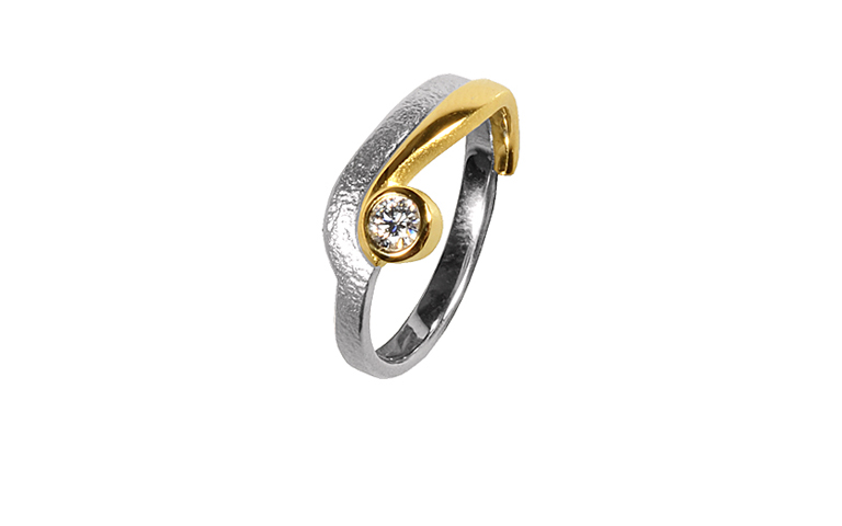 45273-Ring, Gold 750 mit Brillant