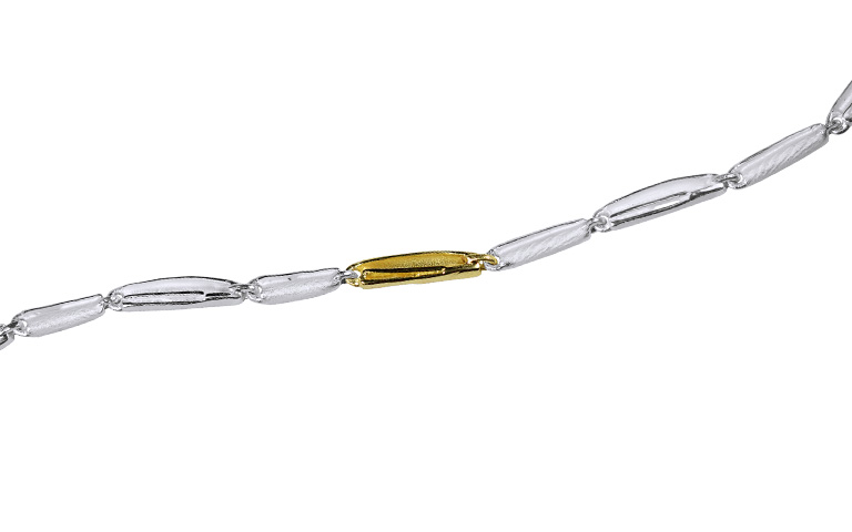 14188-bracelet, silver 925 with gold 750