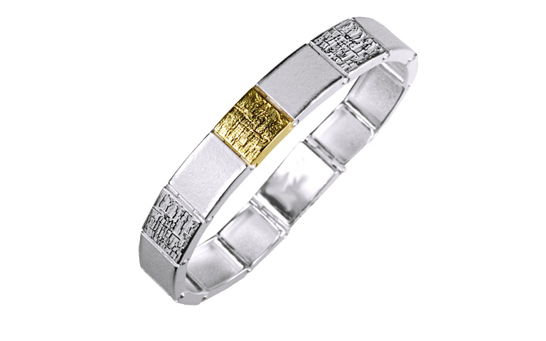 14259-bracelet, silver 925 with gold 750