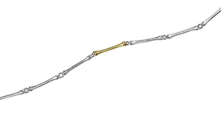 14314-bracelet, silver 925 with gold 750