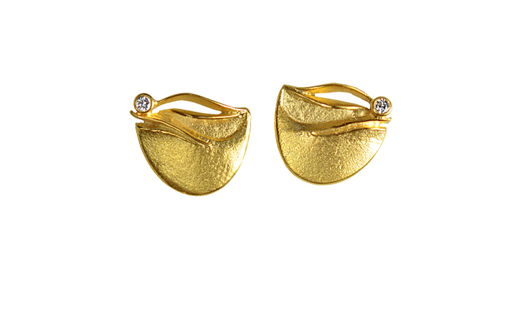 07116-earings, gold 750 with brillants