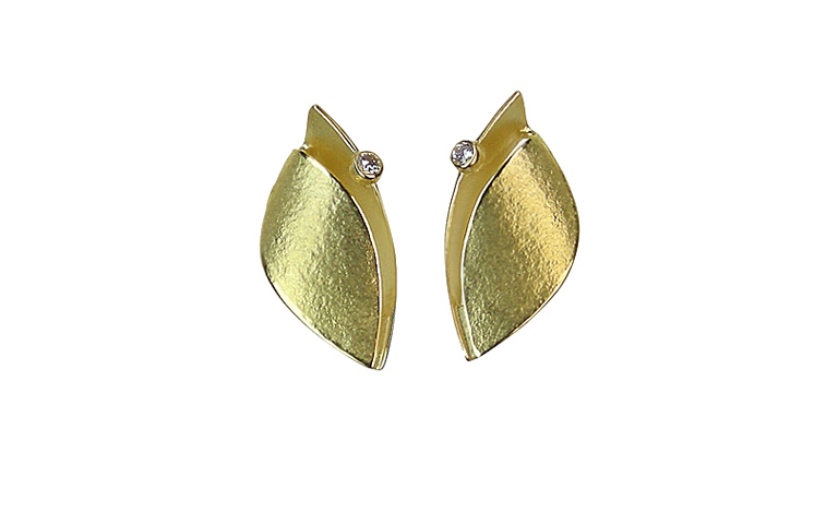 07313-earrings, gold 750 and brilliant