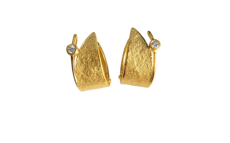 07322-earings, gold 750 with brillants