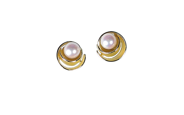 07337-earrings, gold 750 and pearls