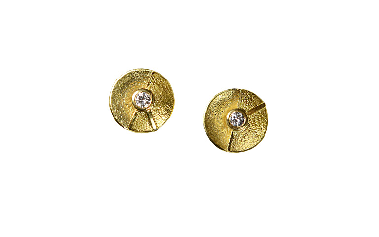 07340-earings, gold 750 with brillants