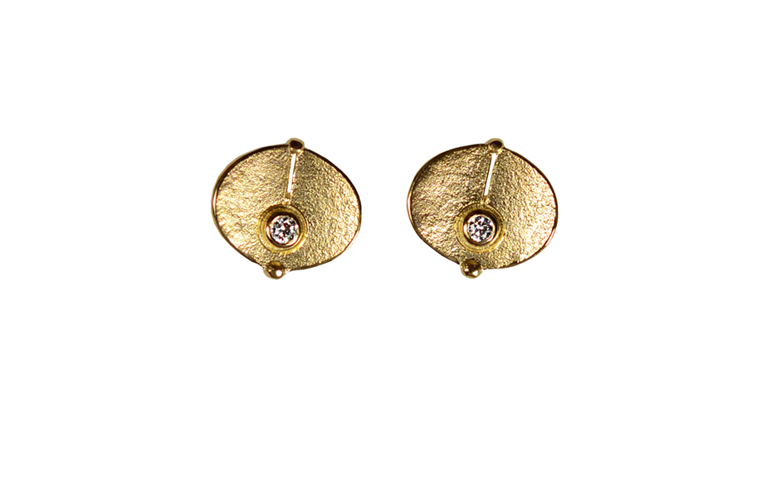 07343-earrings, gold 750 and brilliants