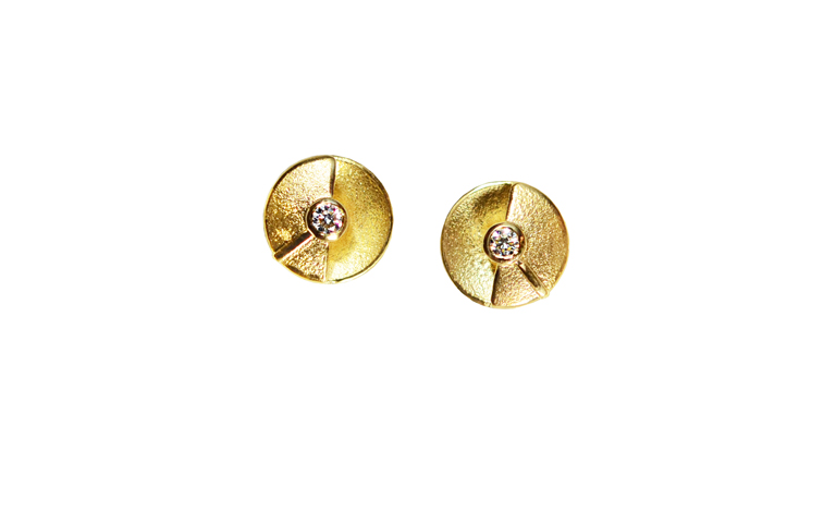 07344-earrings, gold 750 and brilliants