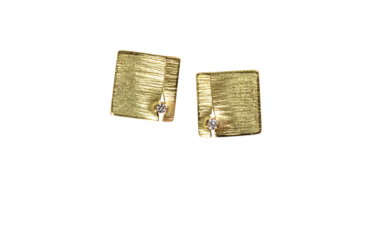 07346-earrings, gold 750 and brilliants