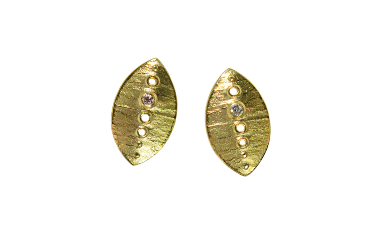 07347-earrings, gold 750 and brilliants