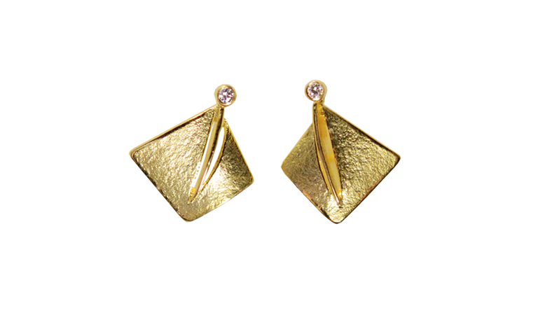 07348-earrings, gold 750 and brilliants