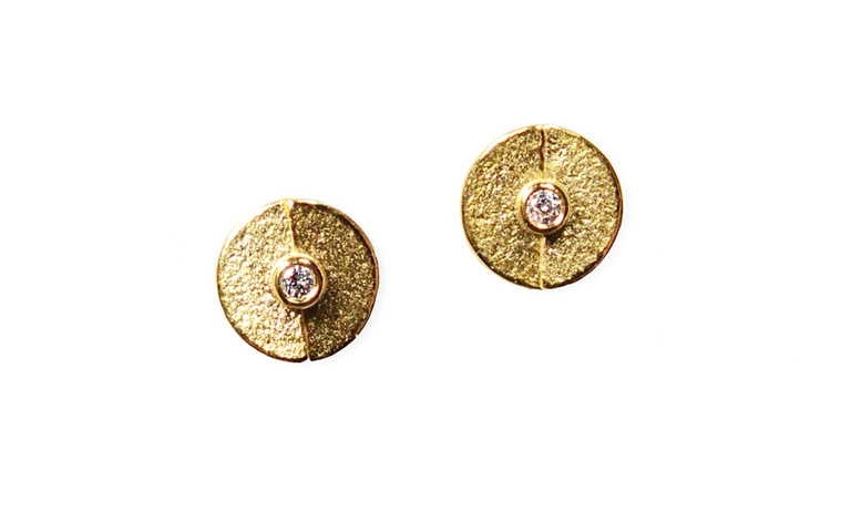 07352-earrings, gold 750 and brilliants