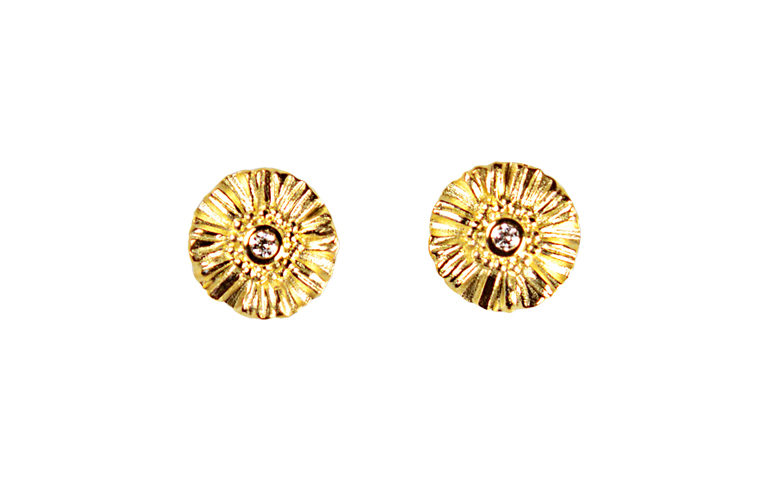 07364-earings, gold 750 with brillants