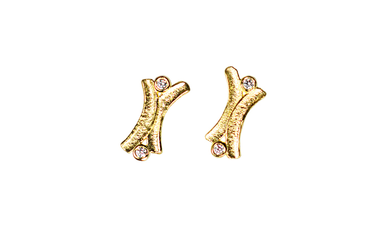 07372-earrings, gold 750 and brillants