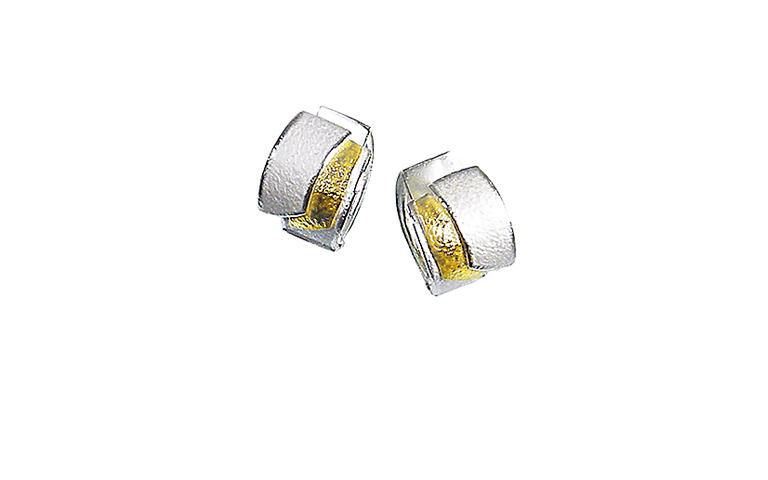 15413-earrings, silver 925 and gold 750