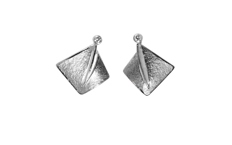 47348-earrings, white gold 750 and brilliants