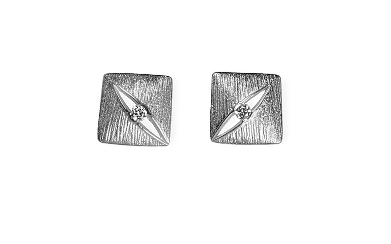 47351-earrings, white gold 750 and brilliants