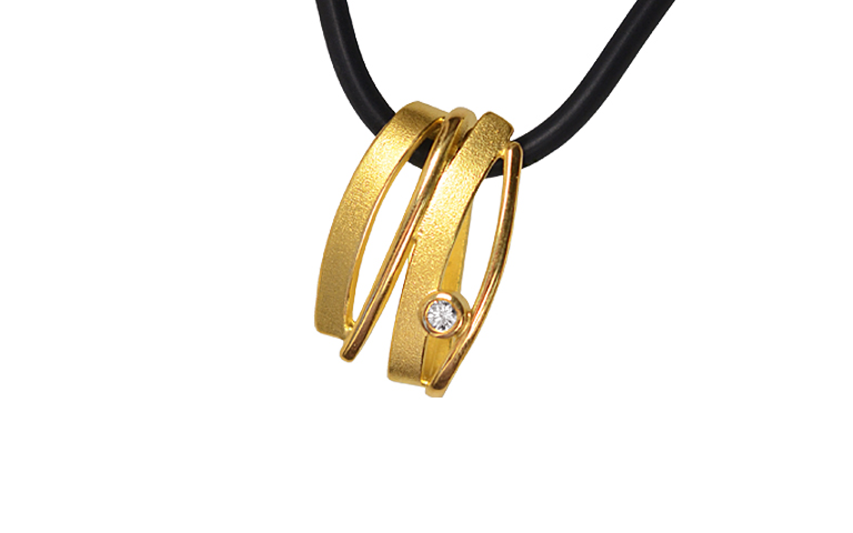 01051-necklace, gold 750 and brillant