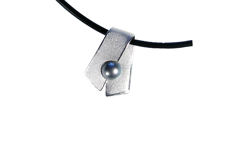 31033-necklace, silver 925, Tahiti pearl