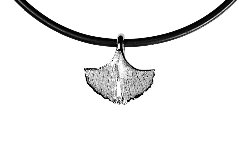 41085-necklace, white gold 750 with brillant