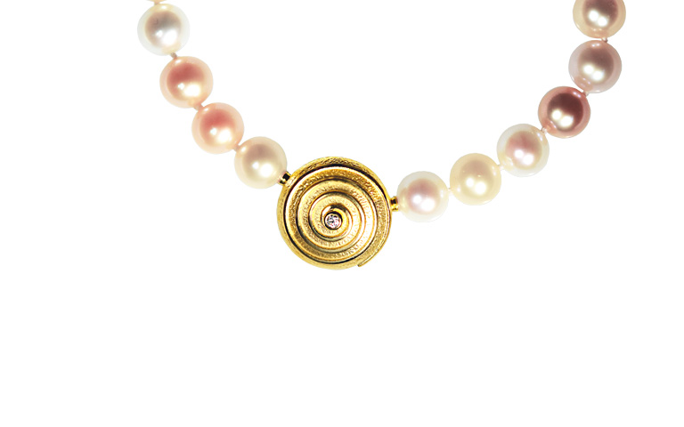 09027-pearl-clasp, gold 750 with brillant