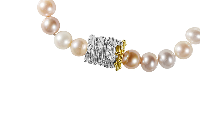 17109-pearl-clasp, silver 925 with gold 750 and brillant
