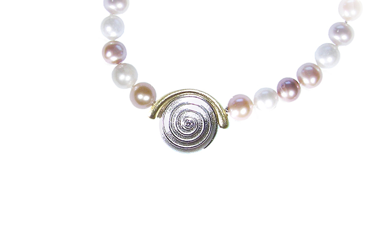 17145-pearl-clasp, silver 925, gold 750