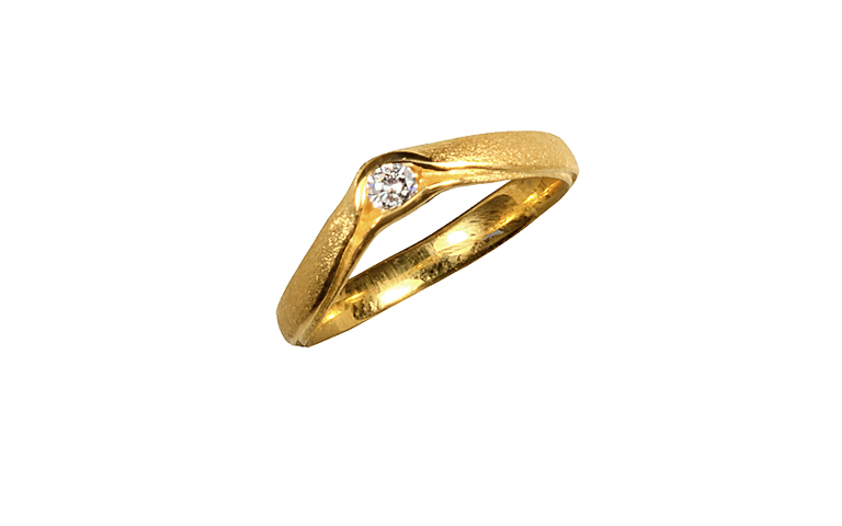 02751-ring, gold 750 and brillant