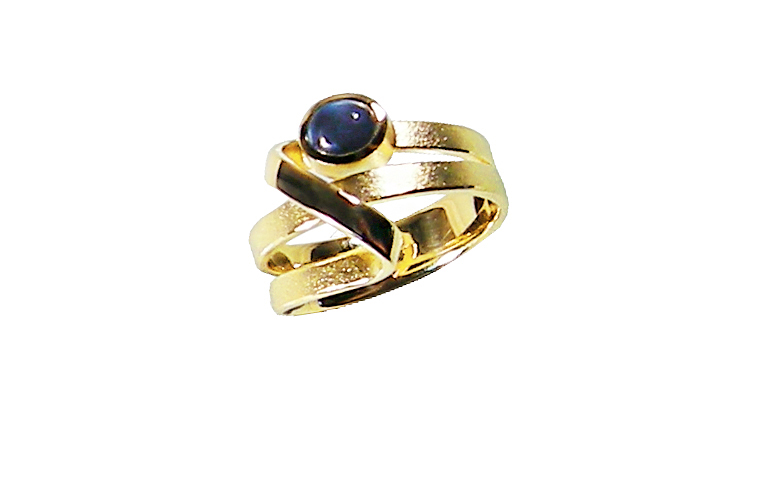 05176-ring, gold 750, moonstone