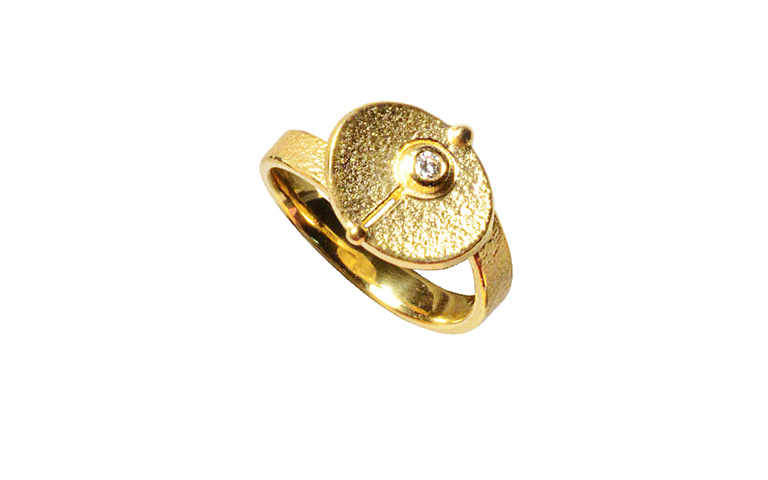 05224-ring, gold 750 with brillant