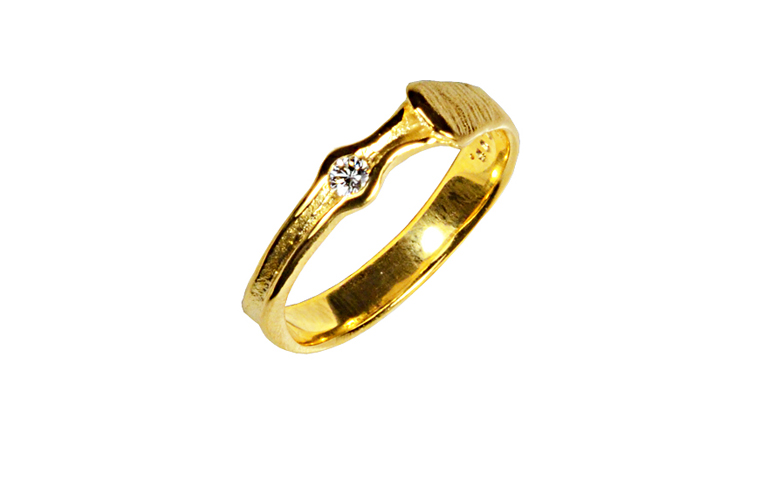 05331-ring, gold 750 with brillant