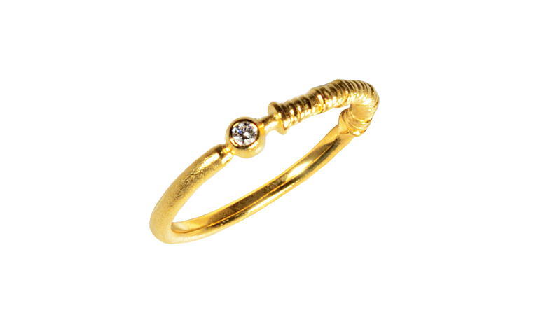 05334-ring, gold 750 with brillant