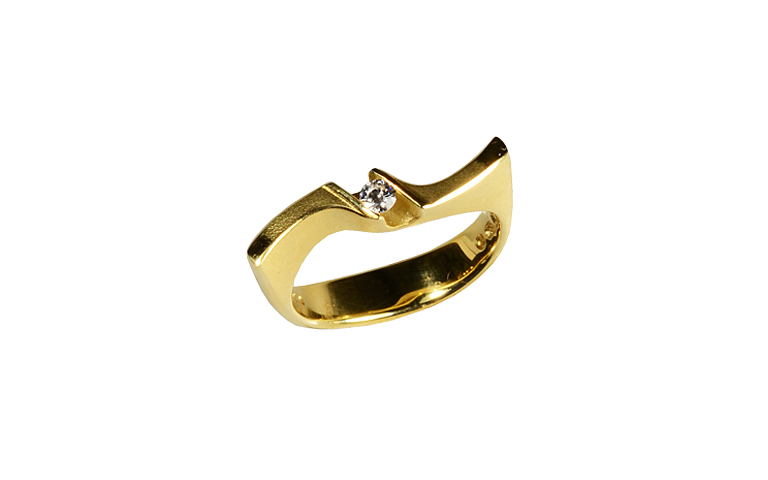 05336-ring, gold 750 with brillant