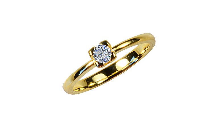 05443-ring, gold 750 and brillant