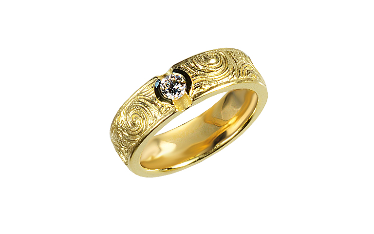 05478-ring, gold 750 with brillant